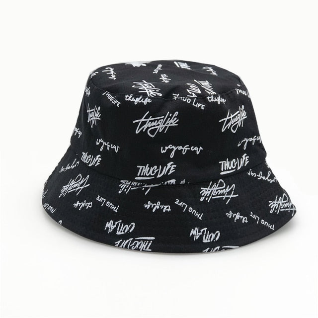Double-sided Wear Fishing Cap Bucket Women Panama Hat-Bucket Hats-Arimonz-Black-Arimonz