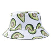 Double-sided Wear Fruit Printing Women Cap Outdoor Sun Hat Bucket Hat-Bucket Hats-Arimonz-Arimonz