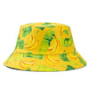 Double-sided Wear Fruit Printing Women Cap Outdoor Sun Hat Bucket Hat-Bucket Hats-Arimonz-Banana Yellow-Arimonz