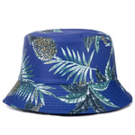 Double-sided Wear Fruit Printing Women Cap Outdoor Sun Hat Bucket Hat-Bucket Hats-Arimonz-Black Boluo Blue-Arimonz