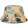 Double-sided Wear Fruit Printing Women Cap Outdoor Sun Hat Bucket Hat-Bucket Hats-Arimonz-Black Boluo Yellow-Arimonz