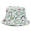 Double-sided Wear Fruit Printing Women Cap Outdoor Sun Hat Bucket Hat-Bucket Hats-Arimonz-Coconut White-Arimonz