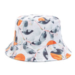 Double-sided Wear Fruit Printing Women Cap Outdoor Sun Hat Bucket Hat-Bucket Hats-Arimonz-Oranges White-Arimonz