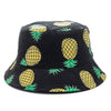 Double-sided Wear Fruit Printing Women Cap Outdoor Sun Hat Bucket Hat-Bucket Hats-Arimonz-SM Papple Black-Arimonz