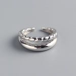 Double Tidal Twist Adjustable Ring Adjustable Round Rings Women-Rings-Arimonz-Arimonz