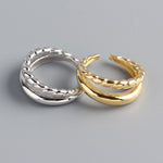 Double Tidal Twist Adjustable Ring Adjustable Round Rings Women-Rings-Arimonz-Arimonz