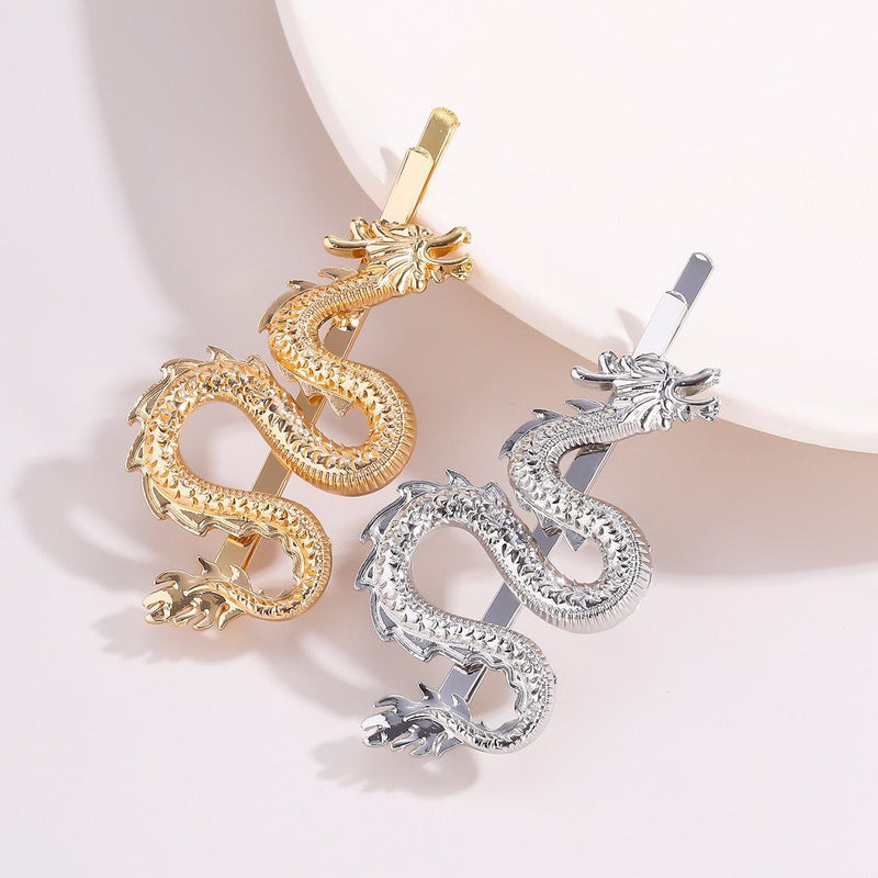 Dragon Design Icon Hair Clips Geometric Hair Accessories For Women-Hair Accessories-Arimonz-Arimonz