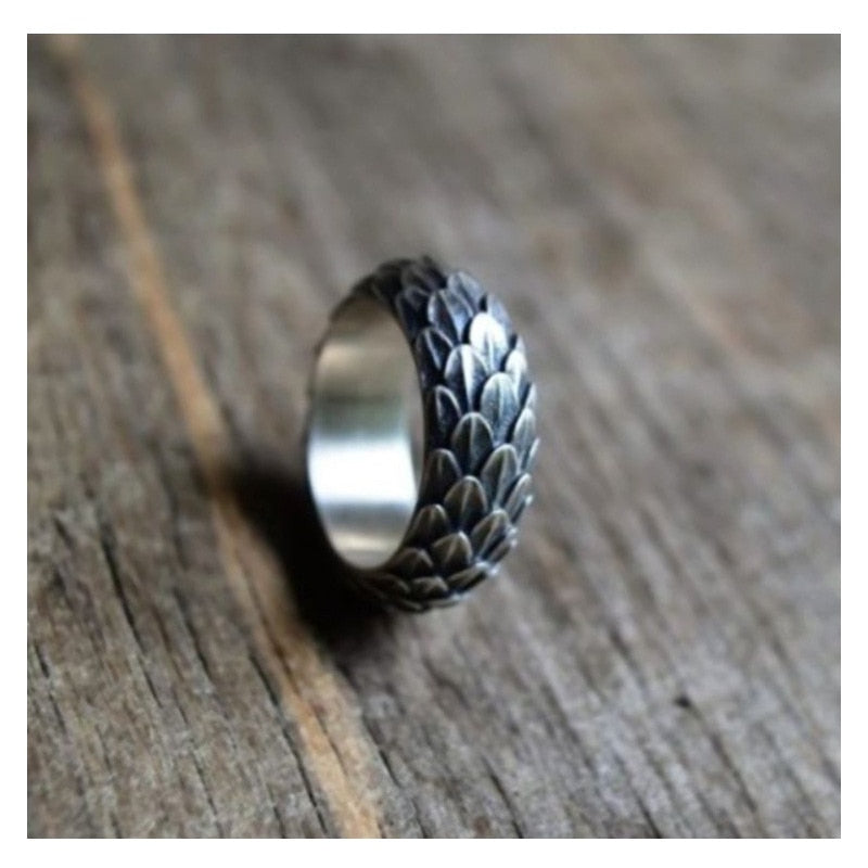 Dragon Scale Engagement Ring Metal Ring Trendy Rings For Women-Rings-Arimonz-Arimonz