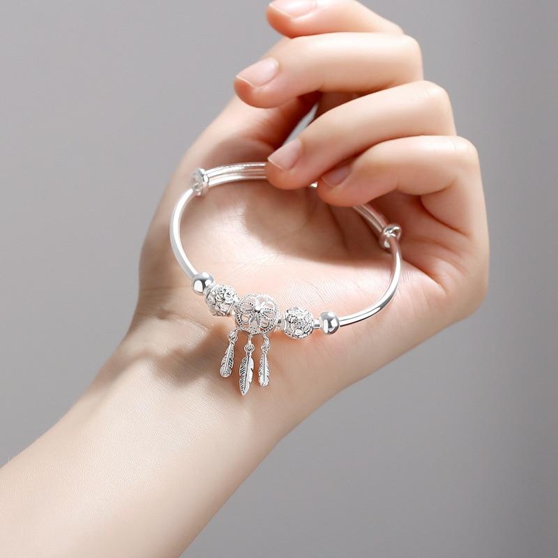 Dreamcatcher Tassel Feather Charm Bracelet-Braceletes-Arimonz-Arimonz