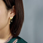 Earrings - Bee And Dripping Honey Asymmetric Stud Earrings For Women Fine Jewelry