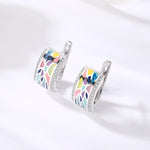 Earrings - Colorful Sparkling Stud Earrings For Women Clip Earrings Fine Jewelry