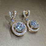 Earrings - Heart Stud With Big Round Women Drop Earrings Fashion Jewelry