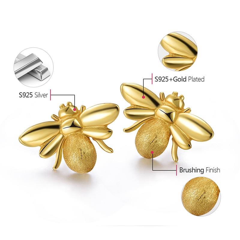 Earrings - Honeybee Stud Earrings For Women Cute Fine Jewelry