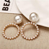 Earrings - Oversize Pearl Hoop Earrings