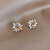 Earrings - Petal Circle Stud Earrings For Women Elegant And Exquisite Opal Earrings