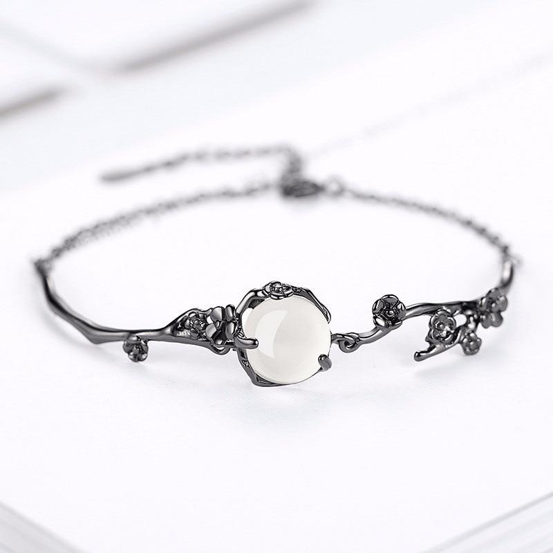 Earrings - Vintage Bracelet With White Moonstone Bracelet For Women