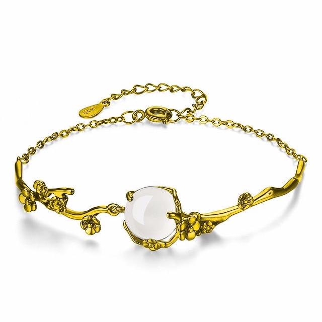 Earrings - Vintage Bracelet With White Moonstone Bracelet For Women