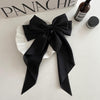 Elegant Bow Ribbon Hair Clip Simple Solid Satin Spring Clip Hair-Hair Accessories-Arimonz-Arimonz