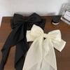 Elegant Bow Ribbon Hair Clip Simple Solid Satin Spring Clip Hair-Hair Accessories-Arimonz-Arimonz