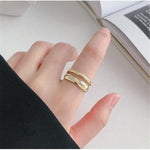 Elegant Double-layered Ring-Rings-Arimonz-Gold-Arimonz