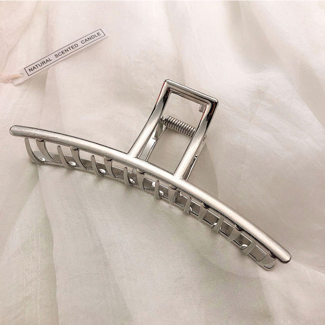 Elegant Gold Silver Hollow Geometric Metal Claw Vintage Hair Clip-Hair Accessories-Arimonz-10-Arimonz