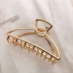 Elegant Gold Silver Hollow Geometric Metal Claw Vintage Hair Clip-Hair Accessories-Arimonz-18-Arimonz