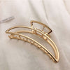 Elegant Gold Silver Hollow Geometric Metal Claw Vintage Hair Clip-Hair Accessories-Arimonz-Arimonz