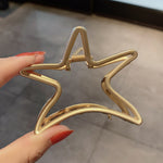 Elegant Gold Silver Hollow Geometric Metal Claw Vintage Hair Clip-Hair Accessories-Arimonz-26-Arimonz