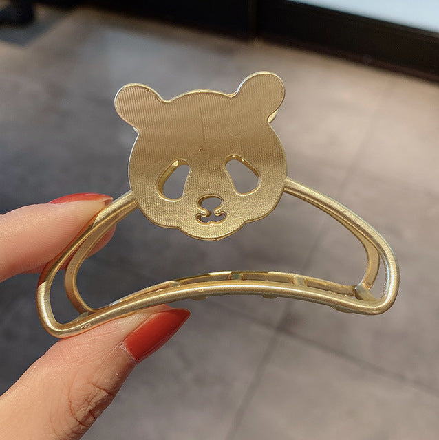 Elegant Gold Silver Hollow Geometric Metal Claw Vintage Hair Clip-Hair Accessories-Arimonz-27-Arimonz