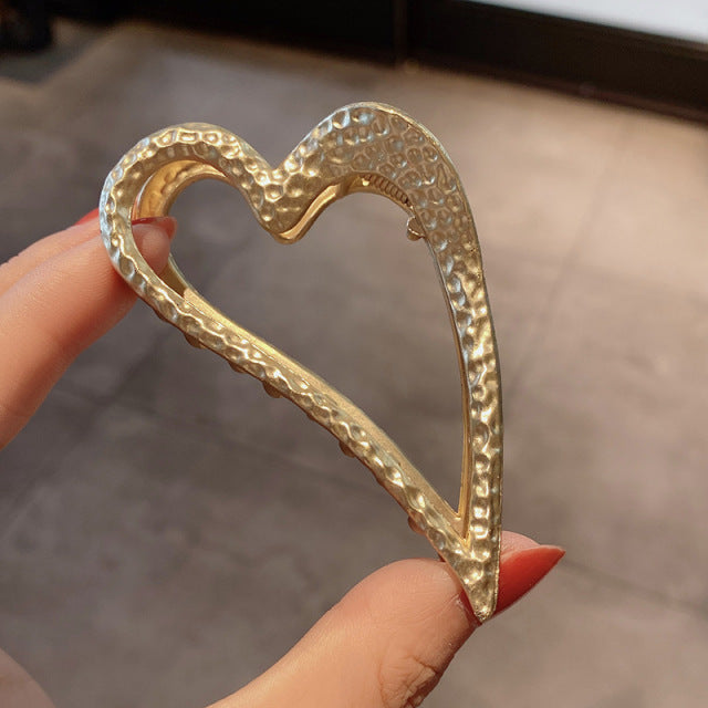 Elegant Gold Silver Hollow Geometric Metal Claw Vintage Hair Clip-Hair Accessories-Arimonz-33-Arimonz