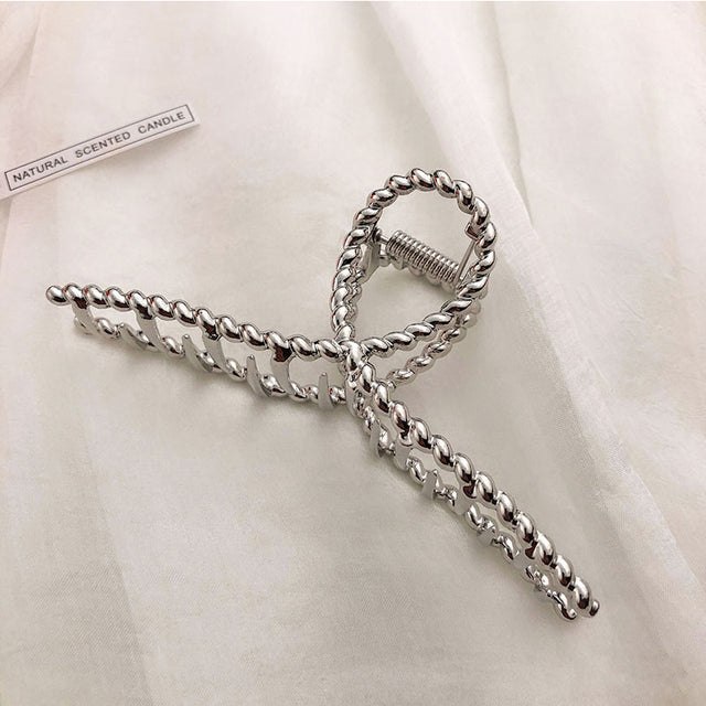 Elegant Gold Silver Hollow Geometric Metal Claw Vintage Hair Clip-Hair Accessories-Arimonz-5-Arimonz