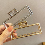 Elegant Gold Silver Hollow Geometric Metal Claw Vintage Hair Clip-Hair Accessories-Arimonz-Arimonz