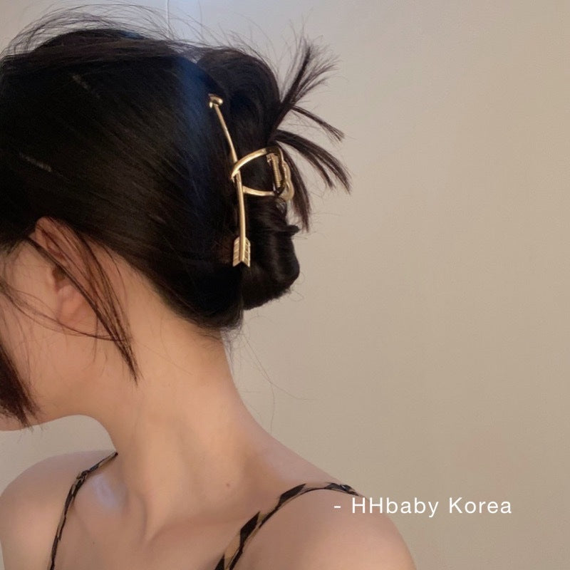 Elegant Gold Silver Hollow Geometric Metal Claw Vintage Hair Clip-Hair Accessories-Arimonz-Arimonz