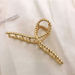 Elegant Gold Silver Hollow Geometric Metal Claw Vintage Hair Clip-Hair Accessories-Arimonz-8-Arimonz