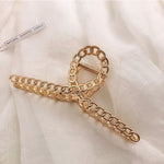 Elegant Gold Silver Hollow Geometric Metal Claw Vintage Hair Clip-Hair Accessories-Arimonz-9-Arimonz