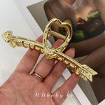 Elegant Gold Silver Hollow Geometric Metal Claw Vintage Hair Clip-Hair Accessories-Arimonz-B1-Arimonz