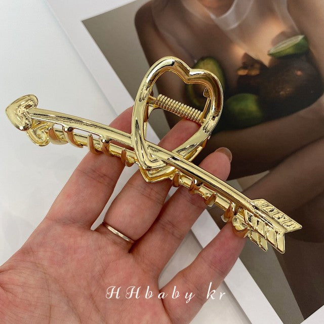 Elegant Gold Silver Hollow Geometric Metal Claw Vintage Hair Clip-Hair Accessories-Arimonz-B1-Arimonz