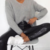 Elegant High Waist Faux Leather Pant-Pants-Arimonz-Arimonz