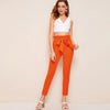 Elegant Paperbag Waist Belted Pants-Pants-Arimonz-Arimonz
