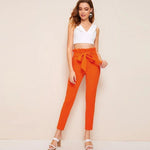 Elegant Paperbag Waist Belted Pants-Pants-Arimonz-Arimonz