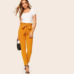 Elegant Paperbag Waist Belted Pants-Pants-Arimonz-Arimonz