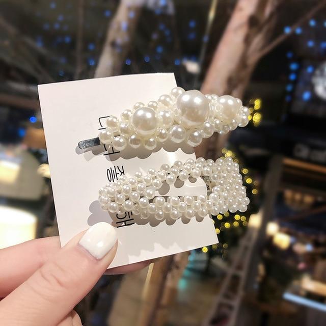 Elegant Pearls Hair Clips-Hair Accessories-Arimonz-2pcs 4-Arimonz