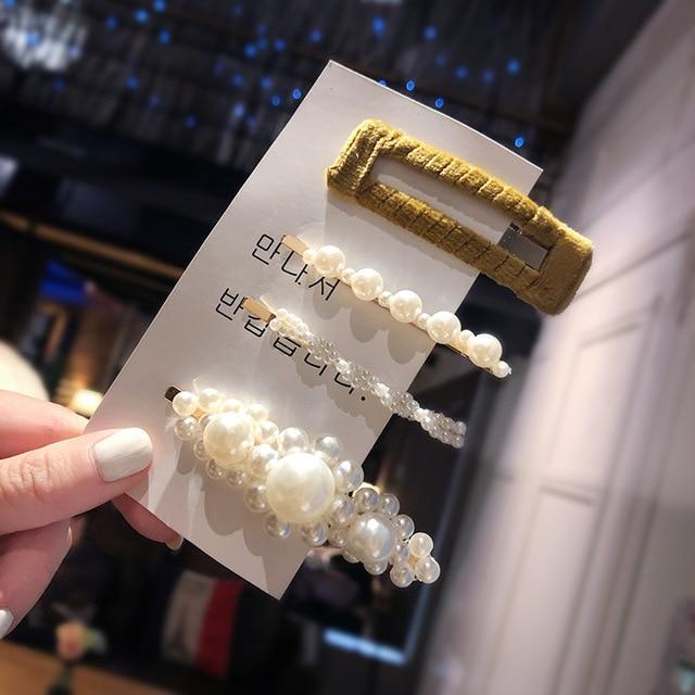 Elegant Pearls Hair Clips-Hair Accessories-Arimonz-4pcs 5-Arimonz