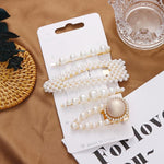 Elegant Pearls Hair Clips-Hair Accessories-Arimonz-4pcs 7-Arimonz