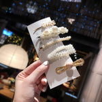 Elegant Pearls Hair Clips-Hair Accessories-Arimonz-5pcs 1-Arimonz