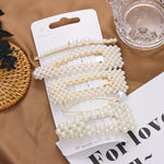 Elegant Pearls Hair Clips-Hair Accessories-Arimonz-5pcs 7-Arimonz
