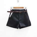 Elegant Shorts With Belt-Shorts-Arimonz-Black-S-Arimonz
