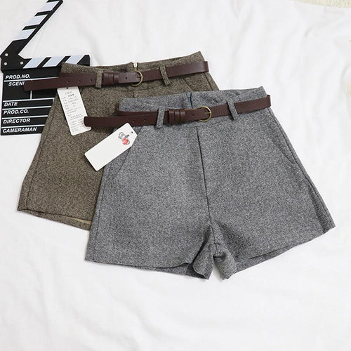 Elegant Shorts With Belt-Shorts-Arimonz-Arimonz