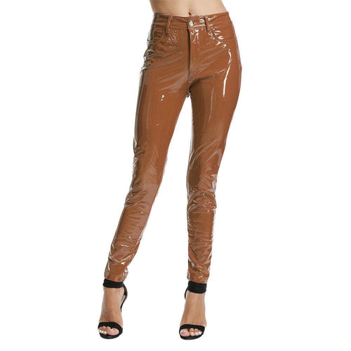 Elegant Stretch Leather Pants For Women-Pants-Arimonz-Arimonz