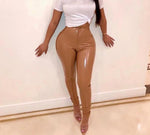 Elegant Stretch Leather Pants For Women-Pants-Arimonz-Arimonz